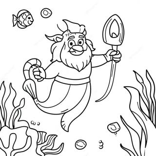 King Triton Coloring Pages