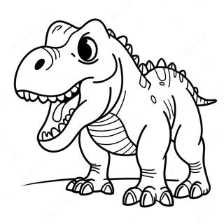 Frygtindgydende T-Rex Farvelægningsside 42794-33829