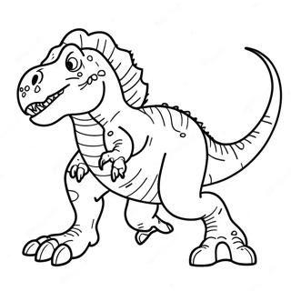 Frygtindgydende T-Rex Farvelægningsside 42794-33830