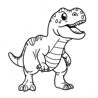 Frygtindgydende T-Rex Farvelægningsside 42794-33832