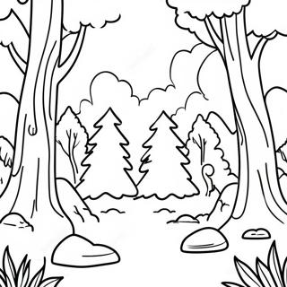 Forest Scene Coloring Page 4280-3402