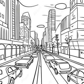 Busy City Road Coloring Page 42814-33857