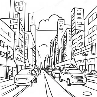 Busy City Road Coloring Page 42814-33859