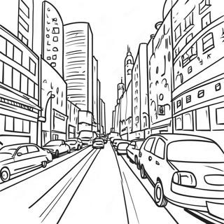 Busy City Road Coloring Page 42814-33860