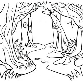 Magical Enchanted Forest Coloring Page 4281-3405