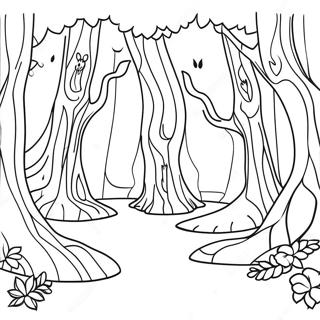 Magical Enchanted Forest Coloring Page 4281-3406