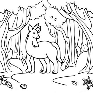 Magical Enchanted Forest Coloring Page 4281-3407