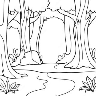 Magical Enchanted Forest Coloring Page 4281-3408