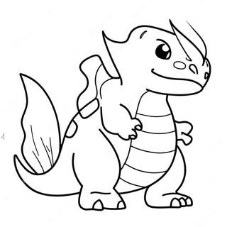 Charmeleon Breathing Fire Coloring Page 42824-33867