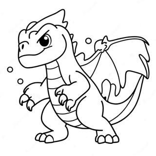 Charmeleon Breathing Fire Coloring Page 42824-33868