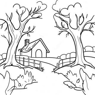 Sleepy Hollow Scenery Coloring Page 42883-33895