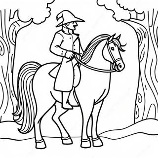 Sleepy Hollow Headless Horseman Coloring Page 42884-33898