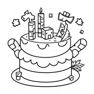 Minecraft Birthday Coloring Pages