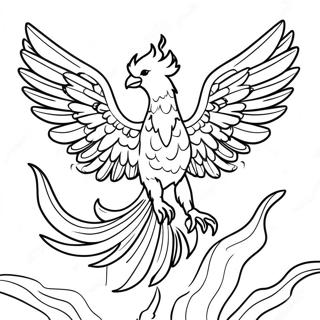 Phoenix Rising From Flames Coloring Page 42903-33942