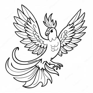 Phoenix Rising From Flames Coloring Page 42903-33943