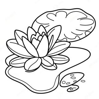 Lily Pad Coloring Pages