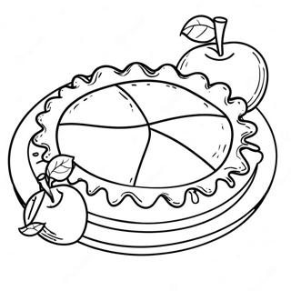 Delicious Apple Pie Coloring Page 42963-33973