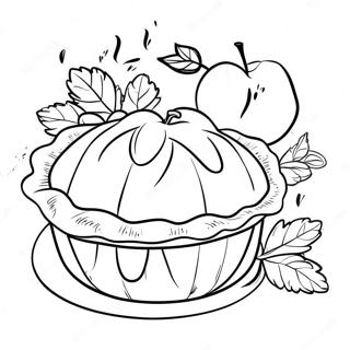 Warm Apple Pie With Steam Coloring Page 42964-33962