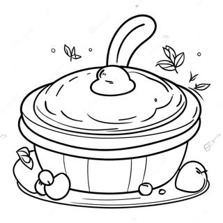 Warm Apple Pie With Steam Coloring Page 42964-33963