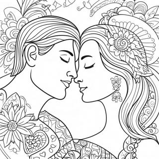 Romantic Soulmate Love Quotes Coloring Page 4301-3416