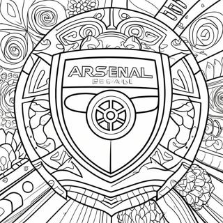 Arsenal Logosu Boyama Sayfası 43023-34006