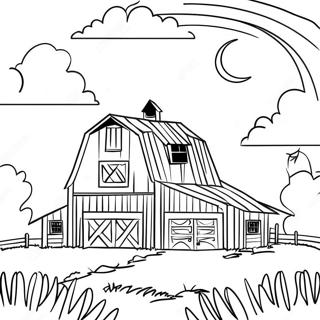 Realistic Barn Coloring Pages