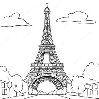 Eiffel Tower Coloring Pages