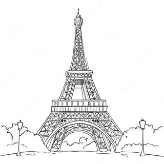 Eiffel Tower Coloring Page 43043-34018