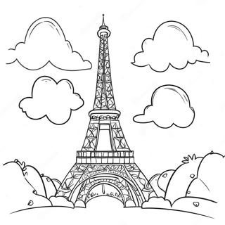 Eiffel Tower Coloring Page 43043-34019