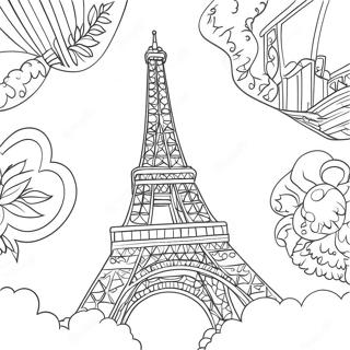 Eiffel Tower Coloring Page 43043-34020