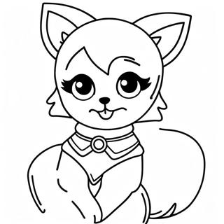 Cute Fox Anime Girl Coloring Page 43063-34025