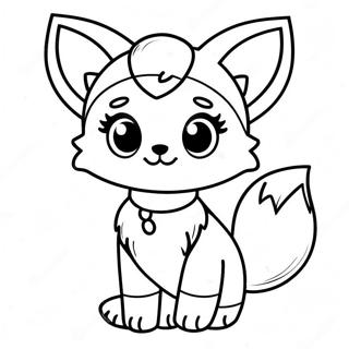 Cute Fox Anime Girl Coloring Page 43063-34026