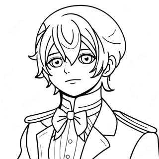 Ciel Phantomhive In Elegant Attire Coloring Page 43094-34073