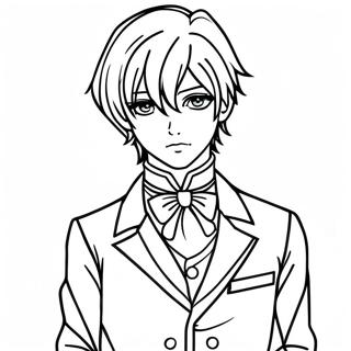 Ciel Phantomhive In Elegant Attire Coloring Page 43094-34075