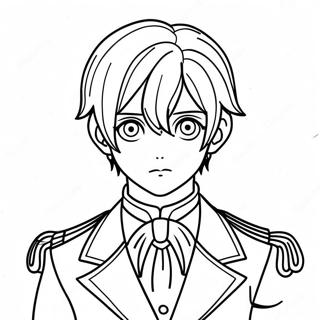 Ciel Phantomhive In Elegant Attire Coloring Page 43094-34076