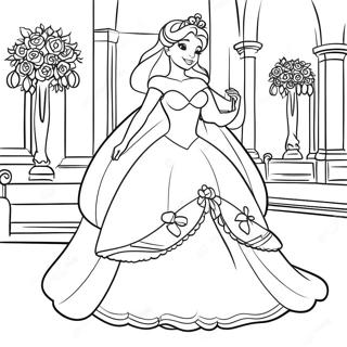 Elegante Disney Prinses Bruiloft Kleurplaat 43114-34081