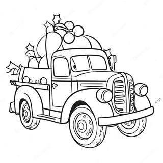 Christmas Truck Coloring Pages