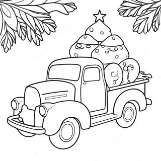 Christmas Truck Coloring Page 43123-34090