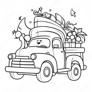 Christmas Truck Coloring Page 43123-34092