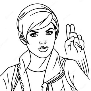 Ruby Rose In Action Coloring Page 43164-34127