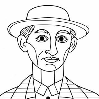 Cubist Pablo Picasso Coloring Page 43194-34142