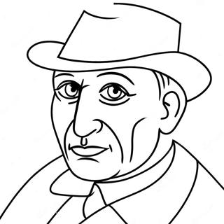 Cubist Pablo Picasso Coloring Page 43194-34143