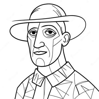 Cubist Pablo Picasso Coloring Page 43194-34144