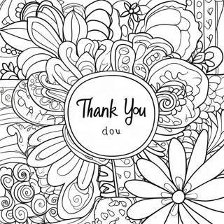 Thank You For Adults Coloring Pages