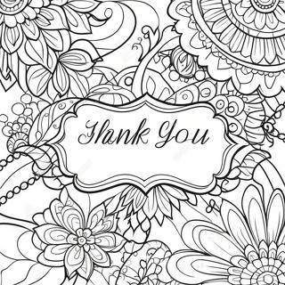 Elegant Thank You Cards Coloring Page 43204-34145