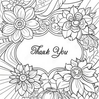 Elegant Thank You Cards Coloring Page 43204-34146