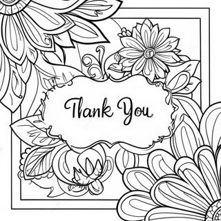 Elegant Thank You Cards Coloring Page 43204-34148