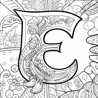 Letter E Coloring Pages