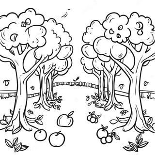 Apple Orchard Coloring Pages