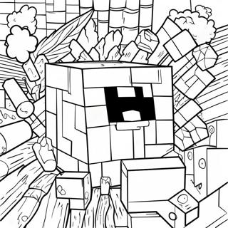 Minecraft Tnt Coloring Pages